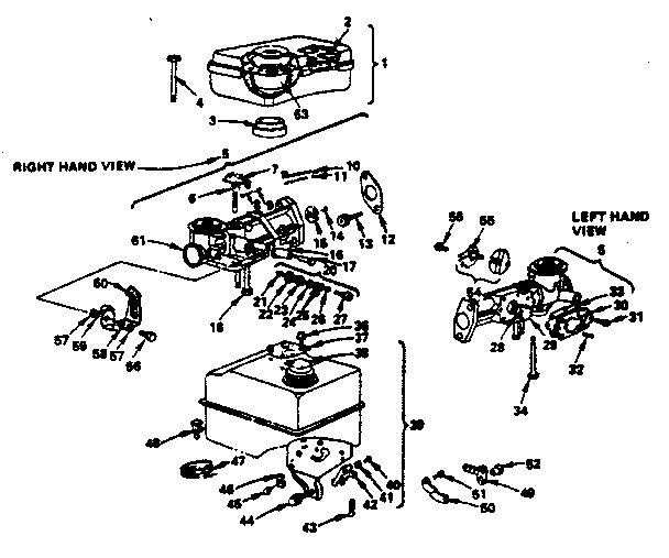 Carburetor Diagram and Parts List for 130200-130299 1908-01-1908-01 Briggs and Stratton Engine